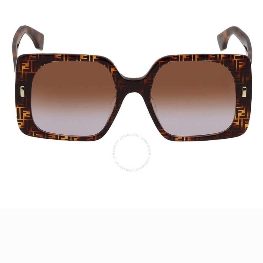 Fendi Brown Gradient Square Sunglasses
